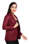 Women's slim fit TR blazer – Dark Maroon – view 5