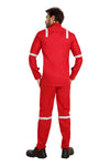 Boiler Pant Shirt Set – Red, Grey Reflective Tape – back