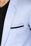 Men's slim fit TR blazer – Cloudy Blue – view 6