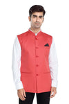 Men's Prubin Red TR Nehru jacket – front view