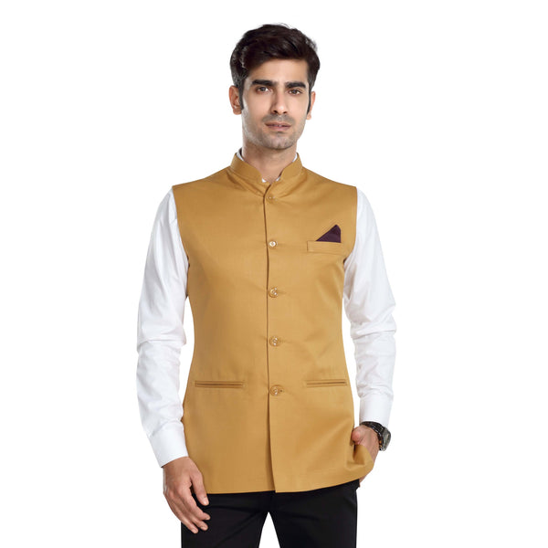 Men's TR Nehru Jacket – Mustard Yellow