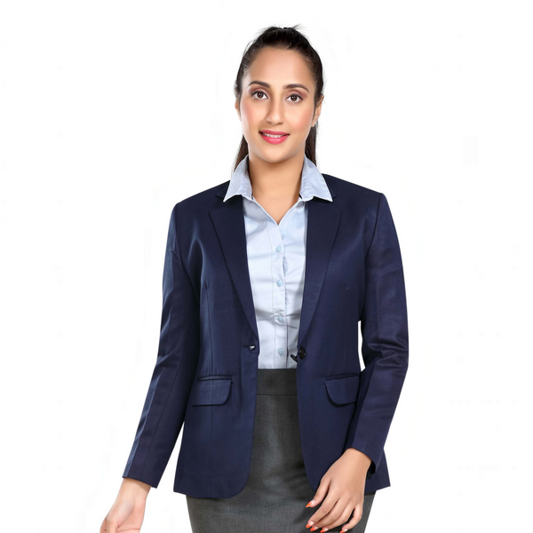 Women's slim fit TR blazer – Navy Blue – view 2