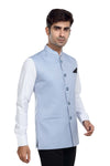 Men's Cloudy Blue TR Nehru jacket – view 3