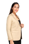 Women's slim fit TR blazer – Cream – view 6