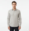 Grey fil-a-fil formal shirt studio shot