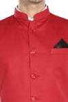 Men's Red TR Nehru jacket – view 5