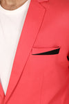 Men's slim fit TR blazer – Prubin Red – view 6