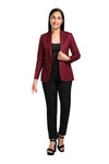 Women's slim fit TR blazer – Dark Maroon – view 3