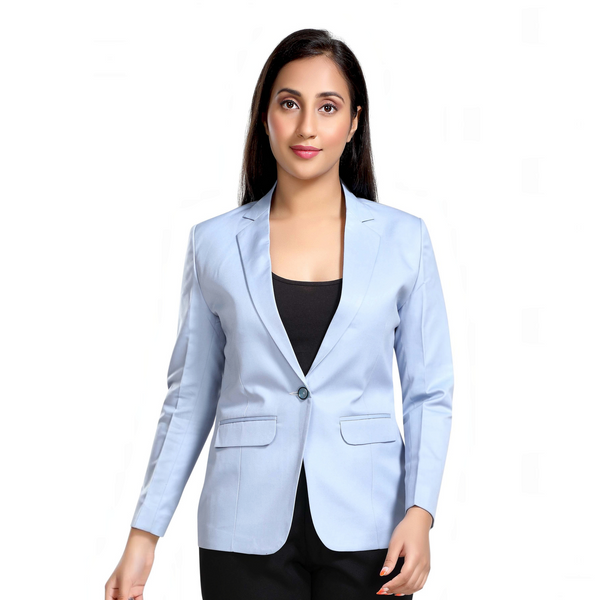 Women's slim fit TR blazer – Cloudy Blue – view 2