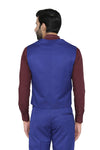 Men's royal blue slim fit TR waistcoat – view 5