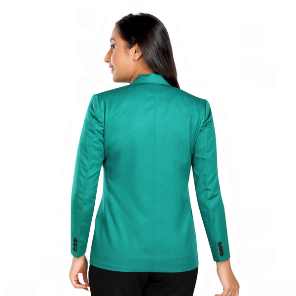 Women's slim fit TR blazer – Sea Green – view 7