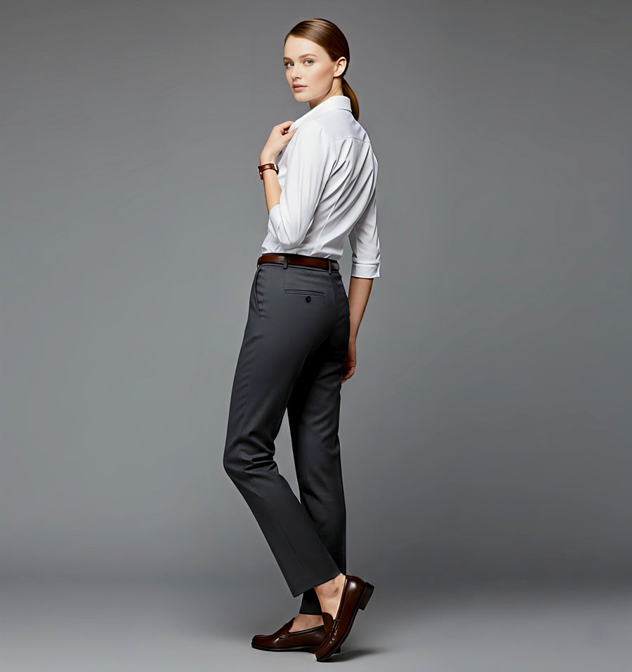 Women's Anti-Stain Formal Shirt – White - Right Sleeve