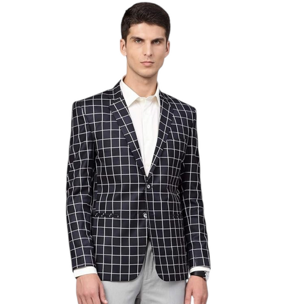 Men's slim fit check blazer – view 3