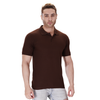 Brown polo T-shirt (100% cotton) – left angle view
