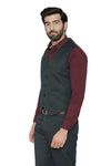 Men's dark green slim fit TR waistcoat – view 5