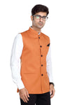 Men's Carrot Orange TR Nehru jacket – view 3