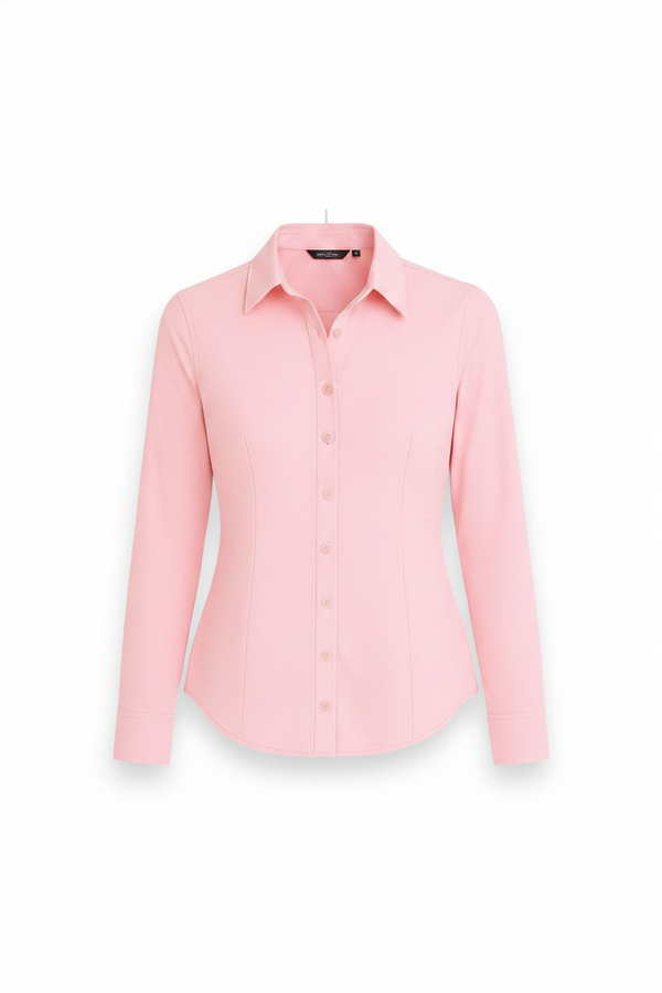 Women's Lycra Formal Shirt – Pink – view 1