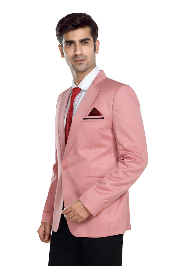 Men's slim fit TR blazer – Blossom Pink – view 2