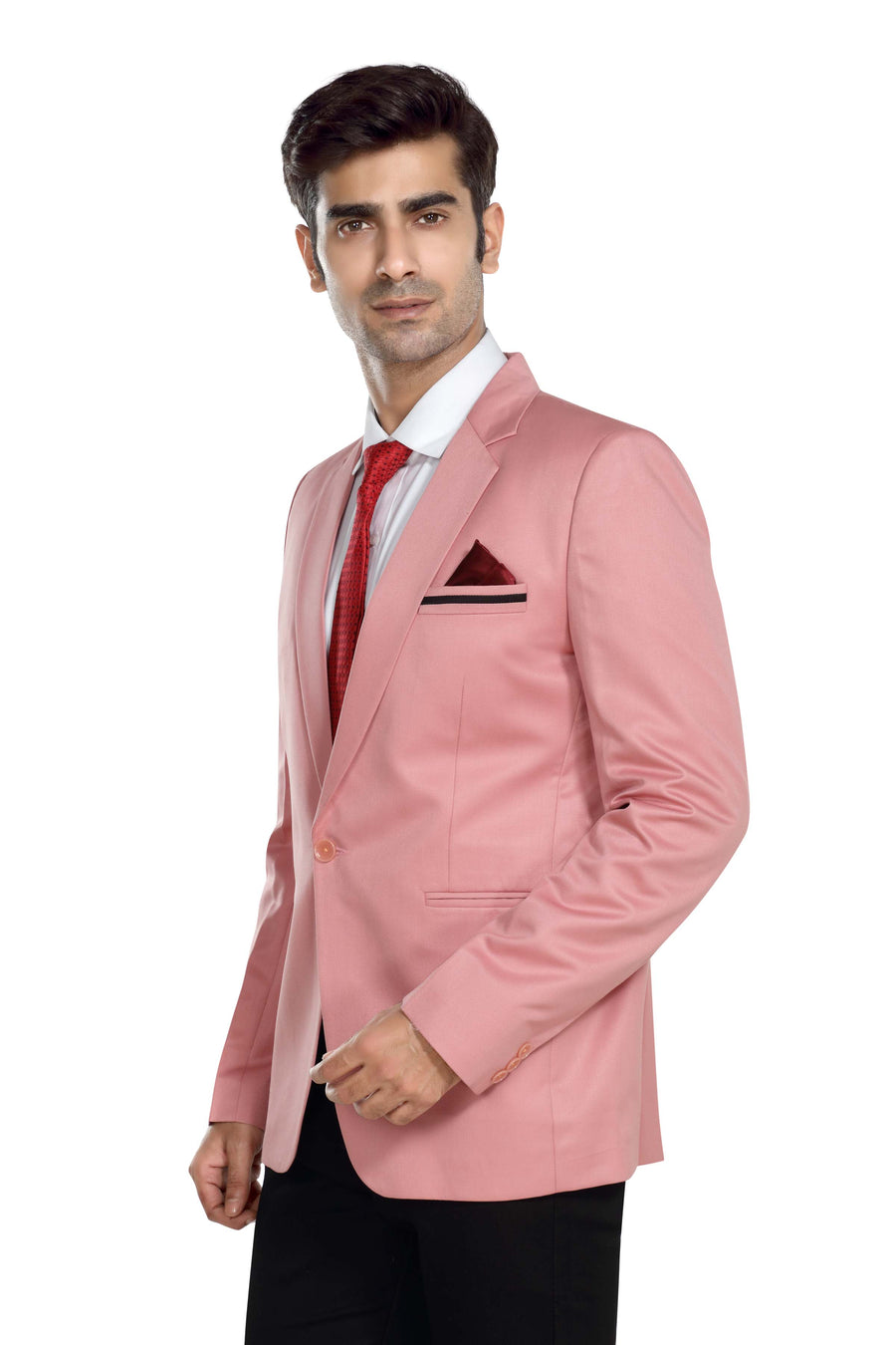 Men's Slim Fit TR Blazer – Blossom Pink - Back