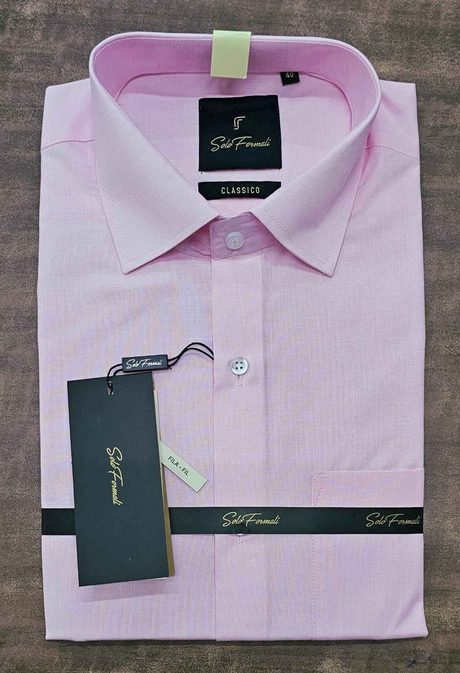 Men's Cotton Fil-a-Fil Formal Shirt – Pink - Front