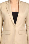 Women's slim fit TR blazer – Cream – view 3
