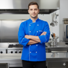 Royal Blue & White chef coat – view 3