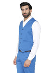 Men's light blue slim fit TR waistcoat – view 5