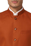 Men's Dark Orange TR Nehru jacket – view 3