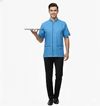 Half Sleeve Waiter Uniform – Sky Blue & Navy – view 2