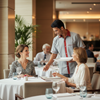 Half Sleeve Waiter Uniform – Grey & Red – view 5