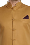 Men's Mustard Yellow TR Nehru jacket – view 5