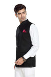 UNIFORMIC men's Black TR Nehru jacket – view 3