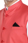 Men's Prubin Red TR Nehru jacket – view 6
