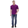 Purple polo T-shirt (100% cotton) – full body view