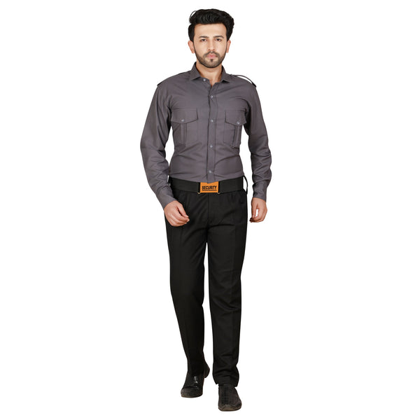 Dark grey security guard shirt for men