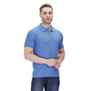Sky Blue polo T-shirt (100% cotton) – left angle view