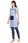 Full Kitchen Apron – Sky Blue Checks