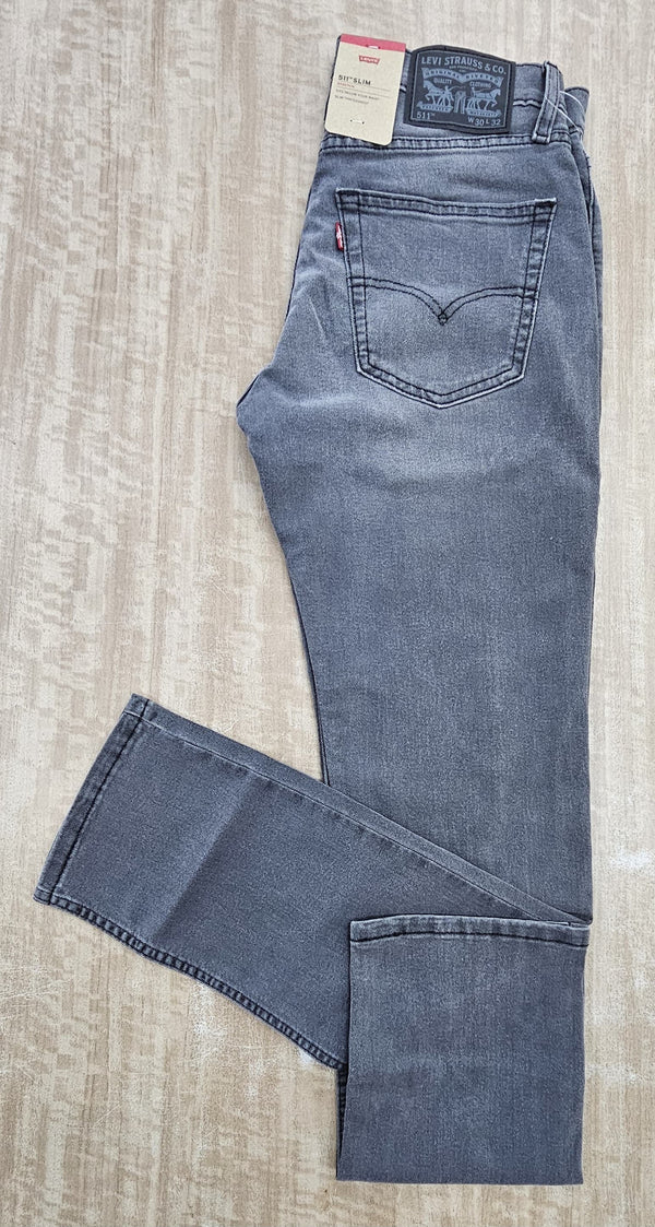 Men's 511 Slim Fit Stretch Jeans – Mid Black Wash – view 1