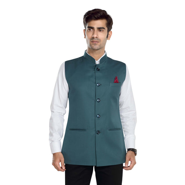 Men's TR Nehru Jacket – Bottle Green