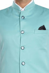 Men's Dark Aqua TR Nehru jacket – view 5