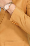 Women's slim fit TR blazer – Mustard Yellow – view 4