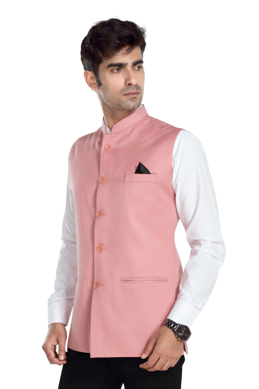 Men's TR Nehru Jacket – Blossom Pink - Back