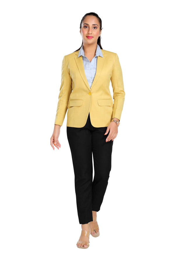 Women's slim fit TR blazer – Golden – view 1