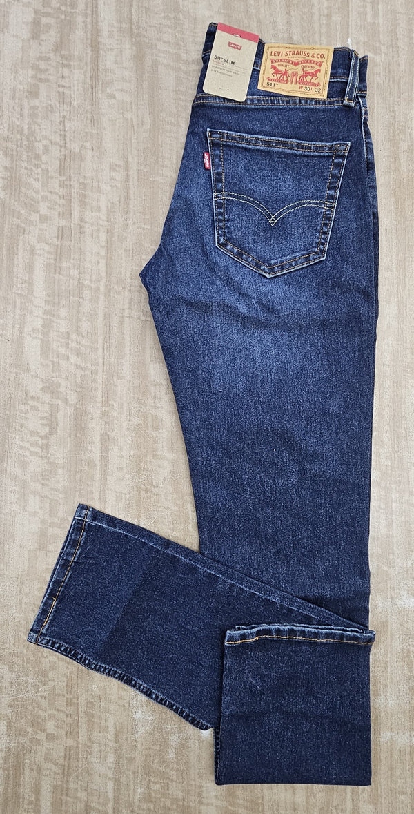Men's 511 Slim Fit Stretch Jeans – Mid Blue Wash – view 1