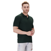 Bottle Green polo T-shirt (100% cotton) – right angle view