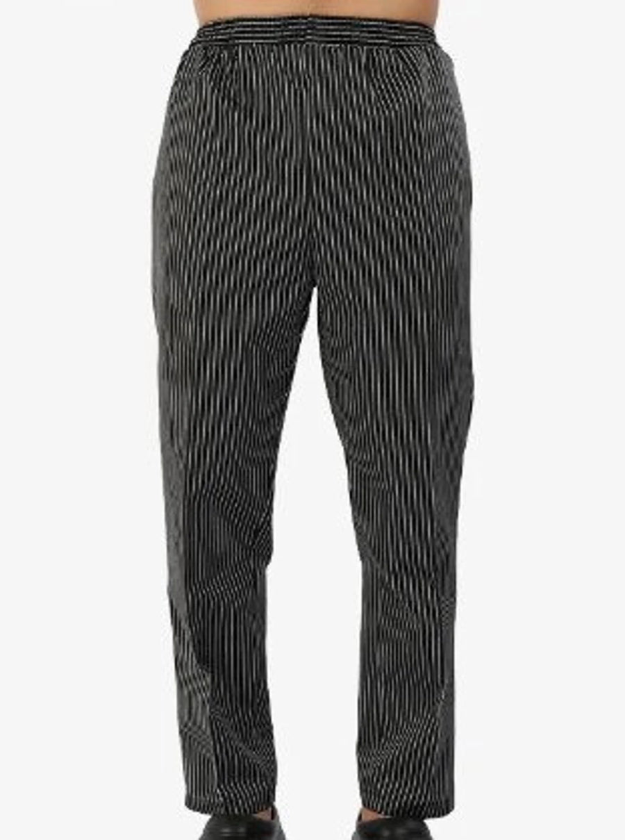 Chef Trouser – Black Pinstripe - Front