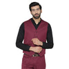 Men's Slim Fit TR Waistcoat – Wine Maroon