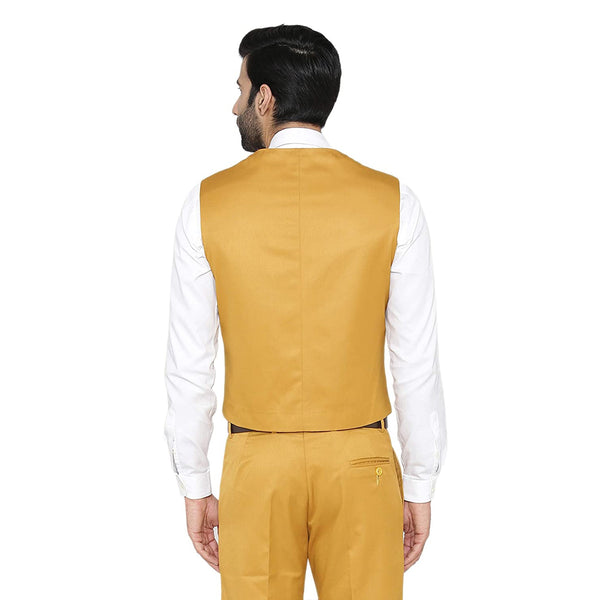 Men's Slim Fit TR Waistcoat – Mustard Yellow