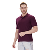 Wine polo T-shirt (100% cotton) – right angle view