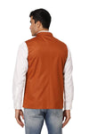 Men's Dark Orange TR Nehru jacket – view 4